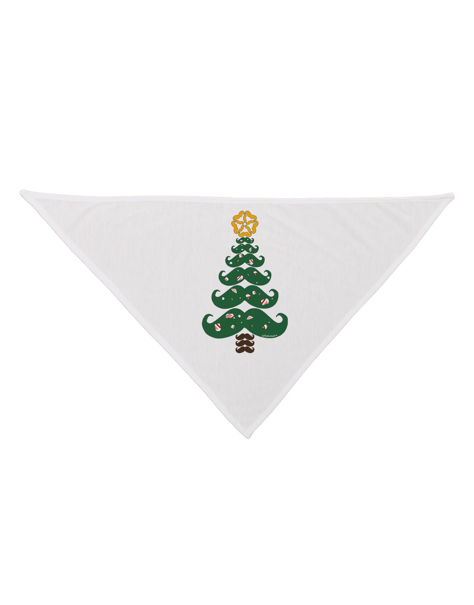 Mustache Christmas Tree Dog Bandana 26-Dog Bandana-TooLoud-White-One-Size-Fits-Most-Davson Sales