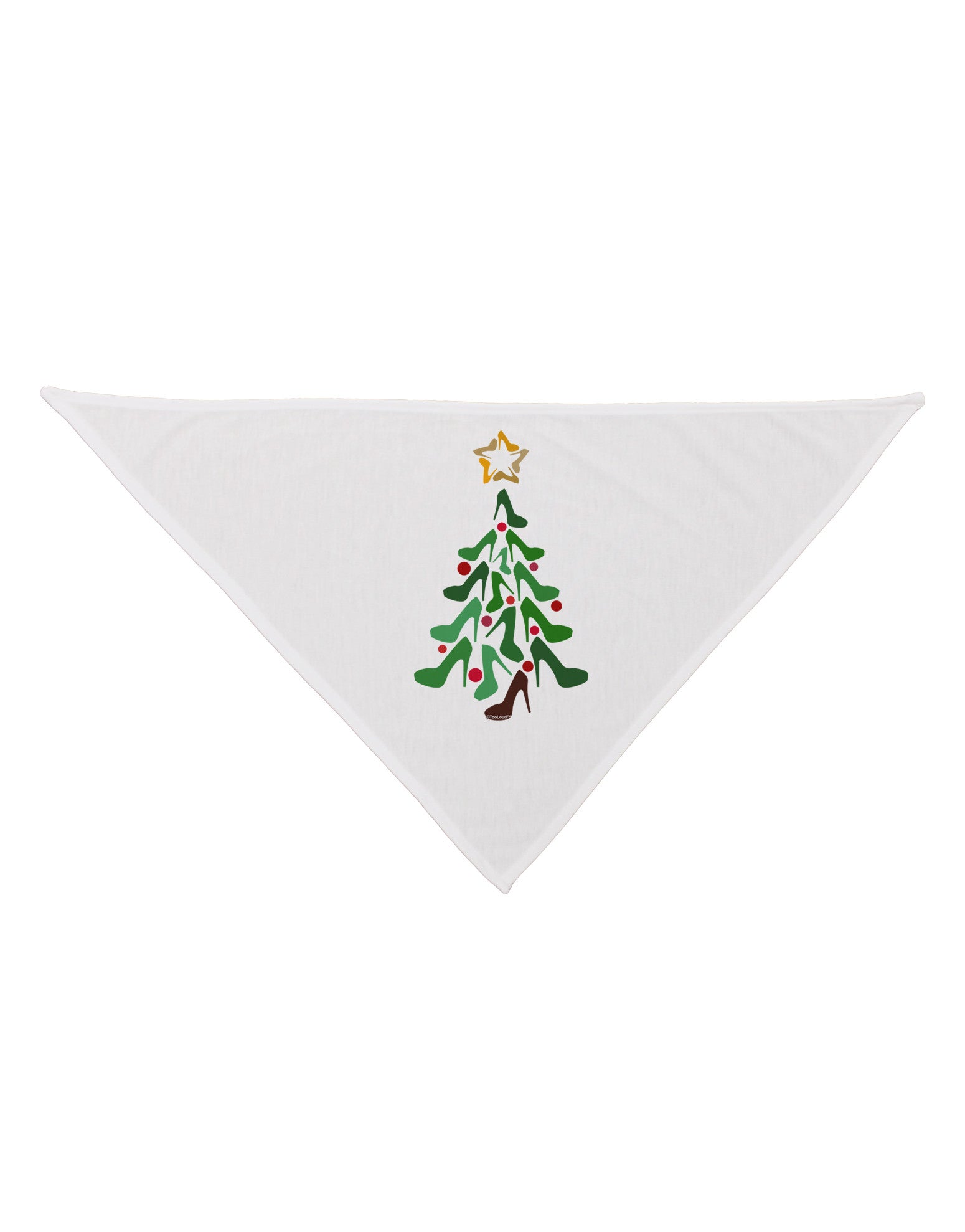 High Heels Shoes Christmas Tree Dog Bandana 26-Dog Bandana-TooLoud-White-One-Size-Fits-Most-Davson Sales