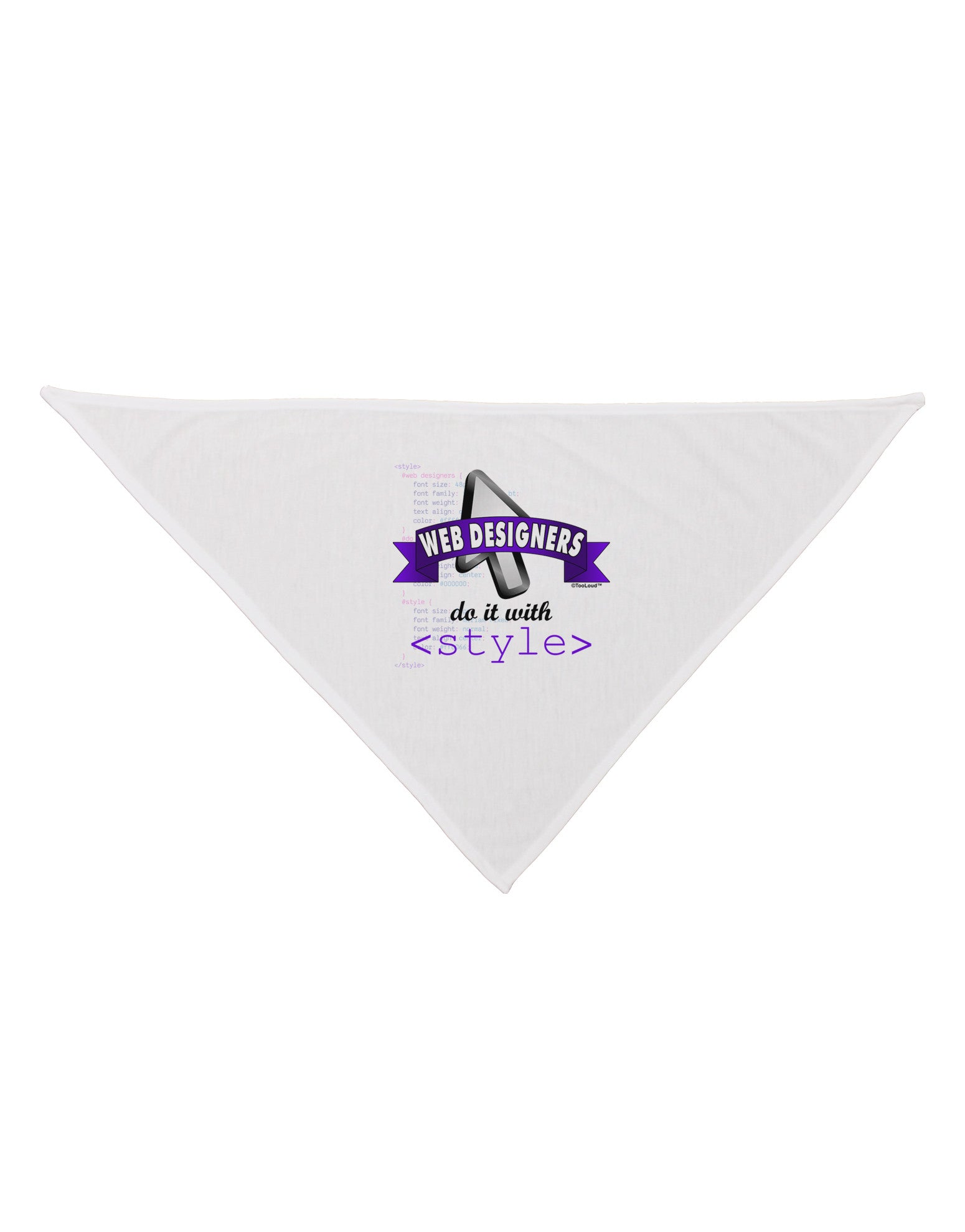 Web Designers - Style Dog Bandana 26-Dog Bandana-TooLoud-White-One-Size-Fits-Most-Davson Sales