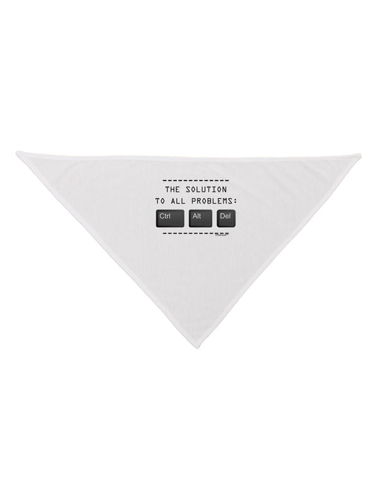 The Solution - Ctrl Alt Del Dog Bandana 26-Dog Bandana-TooLoud-White-One-Size-Fits-Most-Davson Sales