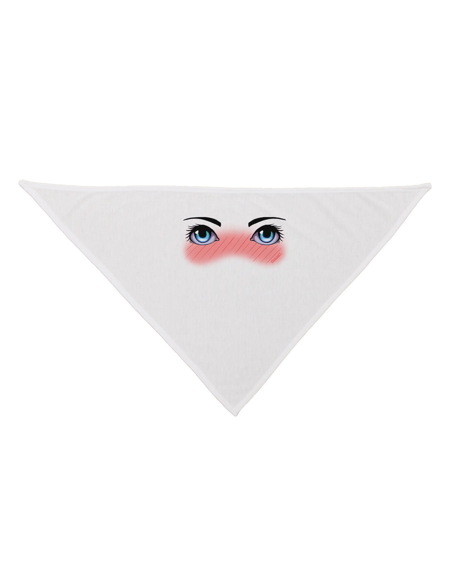 Blushing Anime Eyes Dog Bandana 26-Dog Bandana-TooLoud-White-One-Size-Fits-Most-Davson Sales