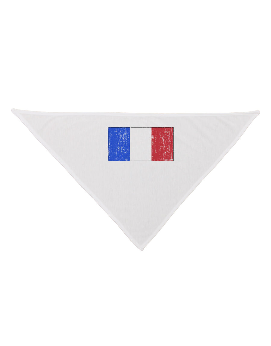 French Flag - France Distressed Dog Bandana 26 by TooLoud-Dog Bandana-TooLoud-White-One-Size-Fits-Most-Davson Sales