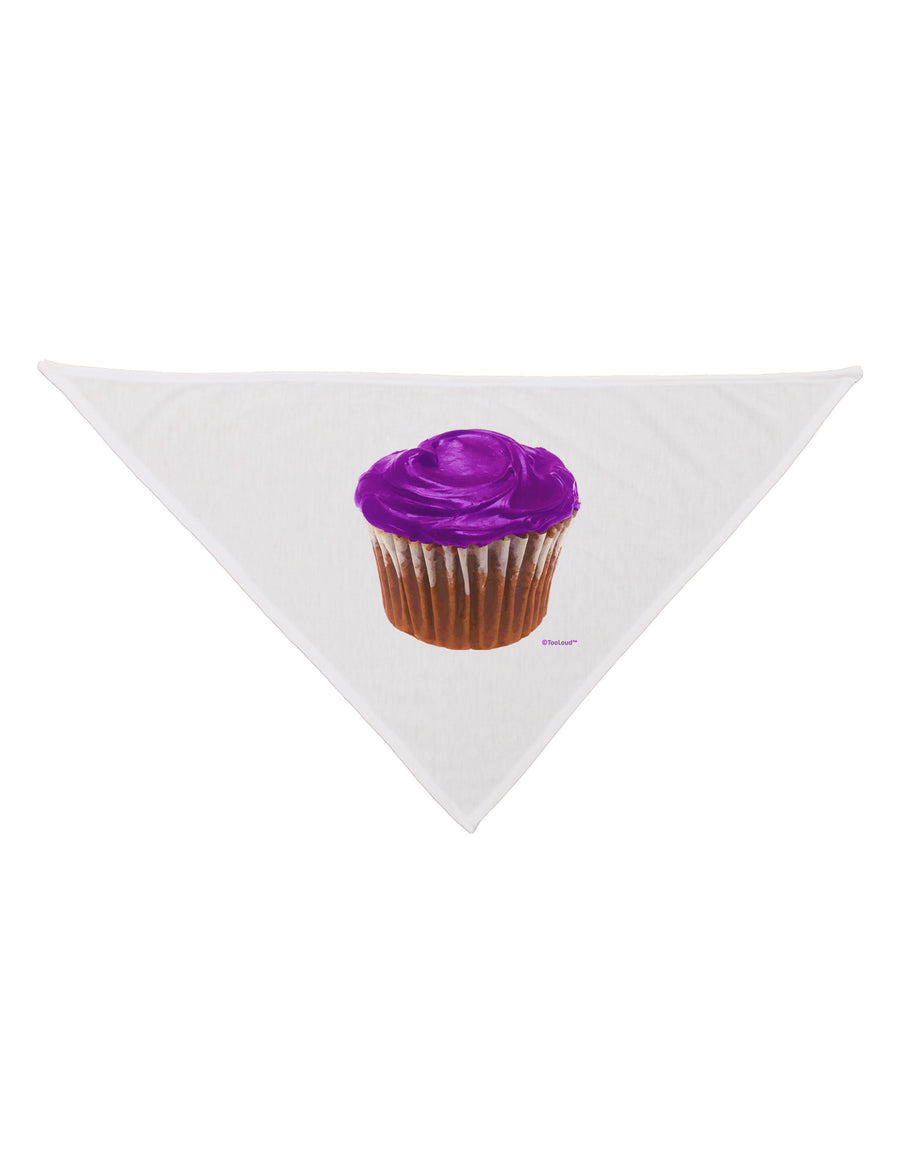 Giant Bright Purple Cupcake Dog Bandana 26 by TooLoud-Dog Bandana-TooLoud-White-One-Size-Fits-Most-Davson Sales