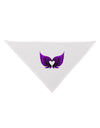 Cute Dark Angel Wings Black and Purple Heart Dog Bandana 26-Dog Bandana-TooLoud-White-One-Size-Fits-Most-Davson Sales