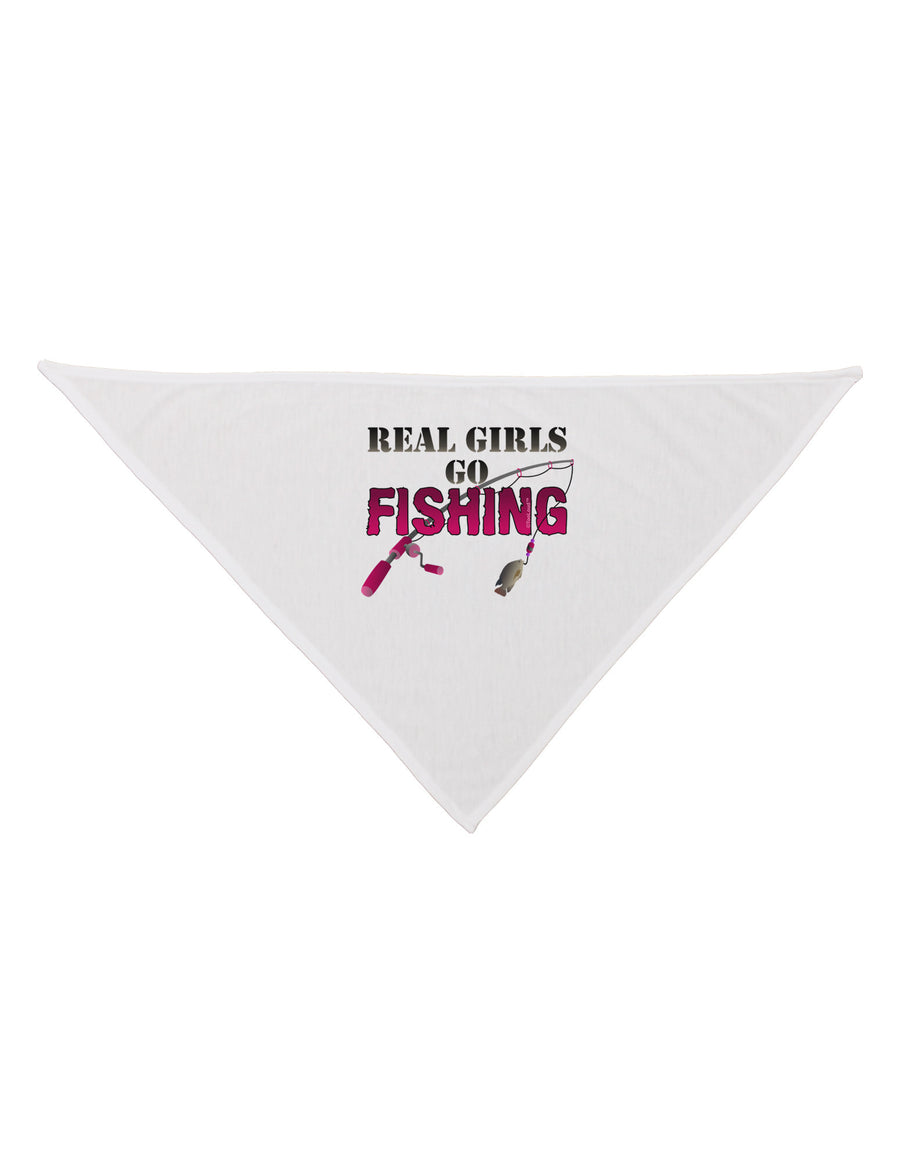 Real Girls Go Fishing Dog Bandana 26-Dog Bandana-TooLoud-White-One-Size-Fits-Most-Davson Sales