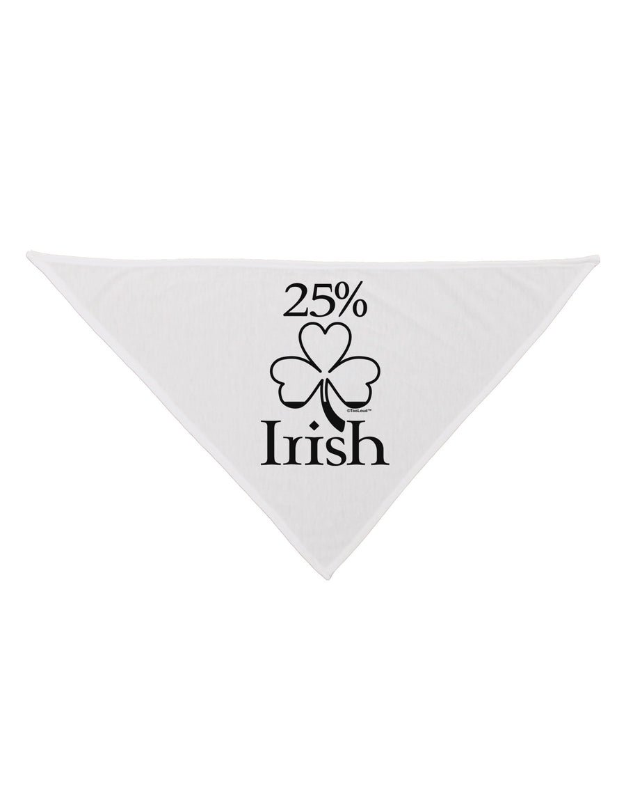 25 Percent Irish - St Patricks Day Dog Bandana 26 by TooLoud-Dog Bandana-TooLoud-White-One-Size-Fits-Most-Davson Sales