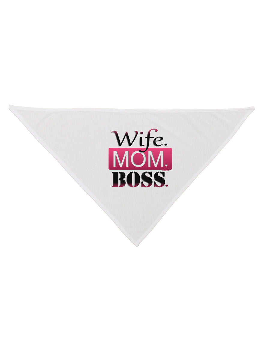 Wife Mom Boss Dog Bandana 26-Dog Bandana-TooLoud-White-One-Size-Fits-Most-Davson Sales