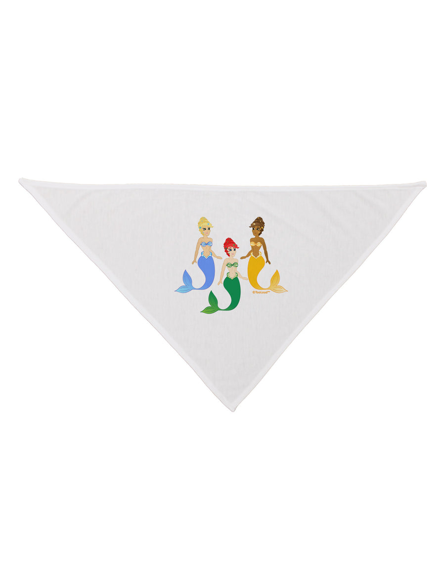 Three Mermaids Dog Bandana 26-Dog Bandana-TooLoud-White-One-Size-Fits-Most-Davson Sales