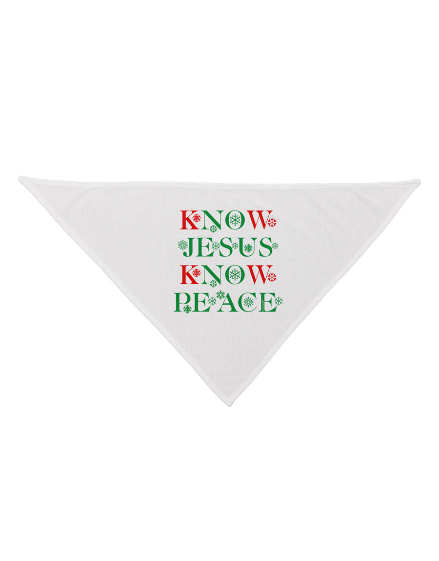 Know Jesus Know Peace Christmas Dog Bandana 26-Dog Bandana-TooLoud-White-One-Size-Fits-Most-Davson Sales