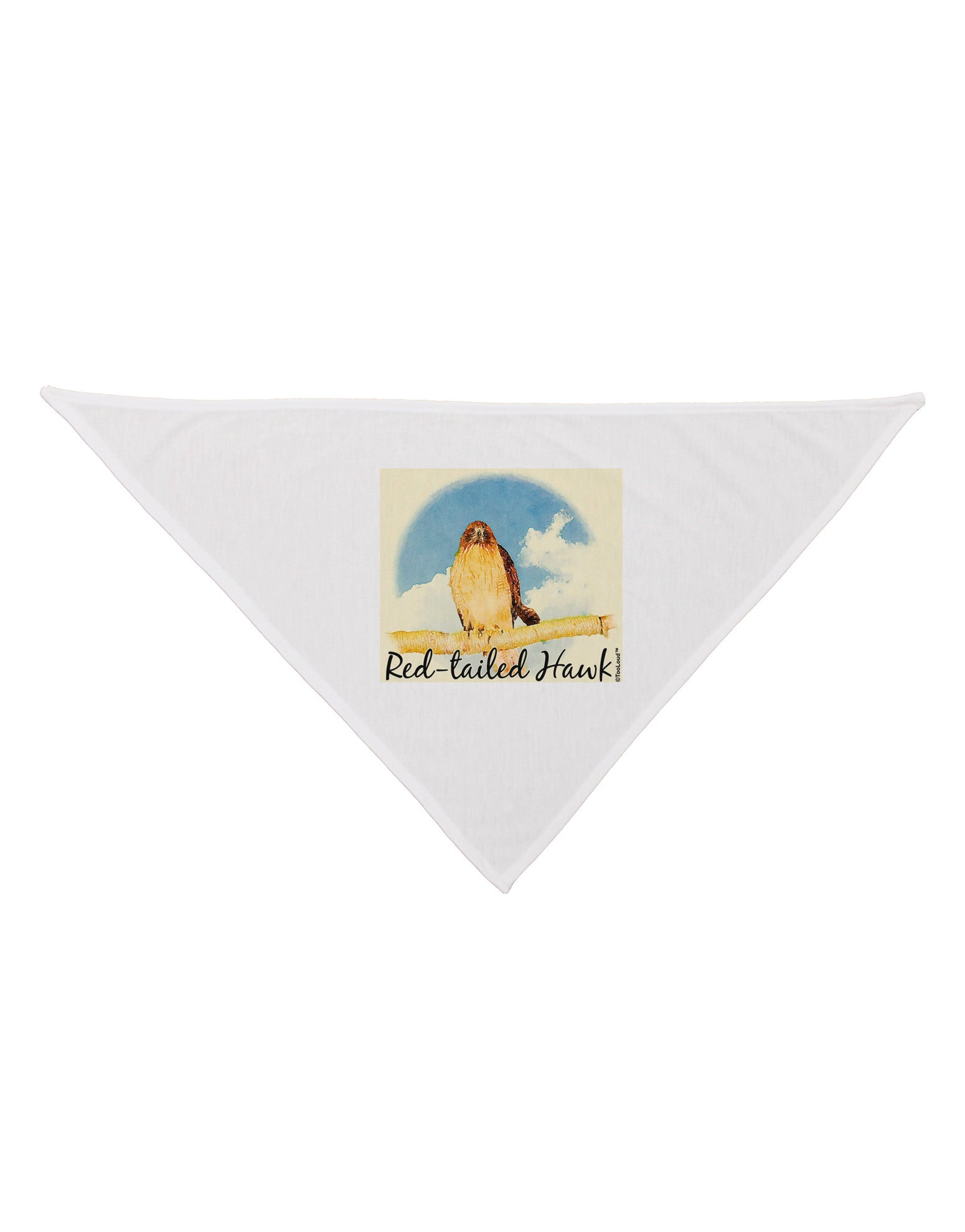 Red-tailed Hawk Text Dog Bandana 26-Dog Bandana-TooLoud-White-One-Size-Fits-Most-Davson Sales