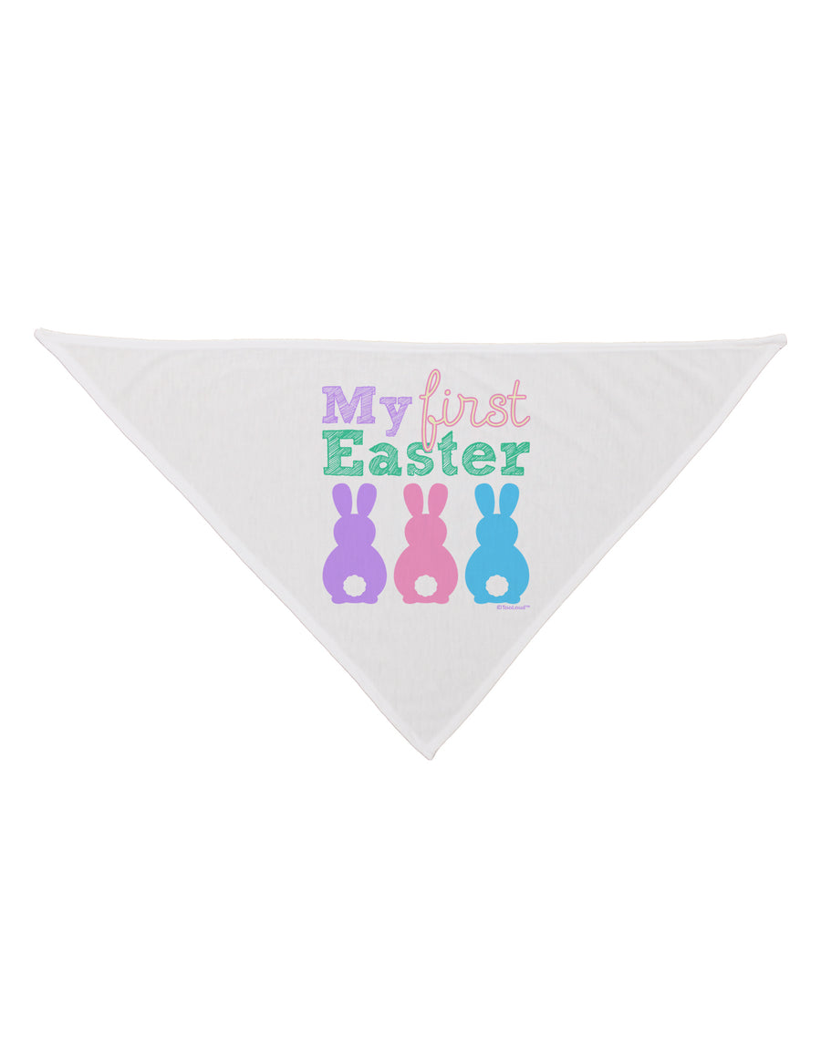 My First Easter - Three Bunnies Dog Bandana 26 by TooLoud-Dog Bandana-TooLoud-White-One-Size-Fits-Most-Davson Sales