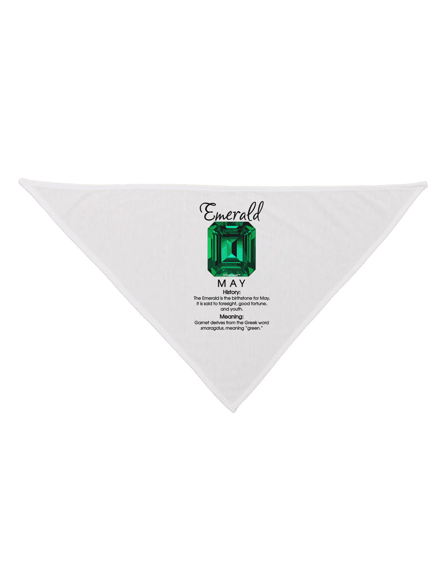 Birthstone Emerald Dog Bandana 26-Dog Bandana-TooLoud-White-One-Size-Fits-Most-Davson Sales