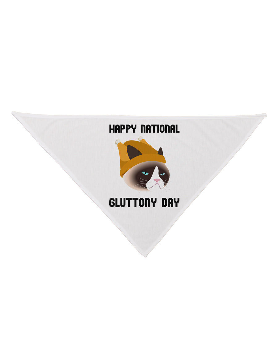 Gluttony Day Disgruntled Cat Dog Bandana 26&#x22; by-Dog Bandana-TooLoud-White-One-Size-Fits-Most-Davson Sales