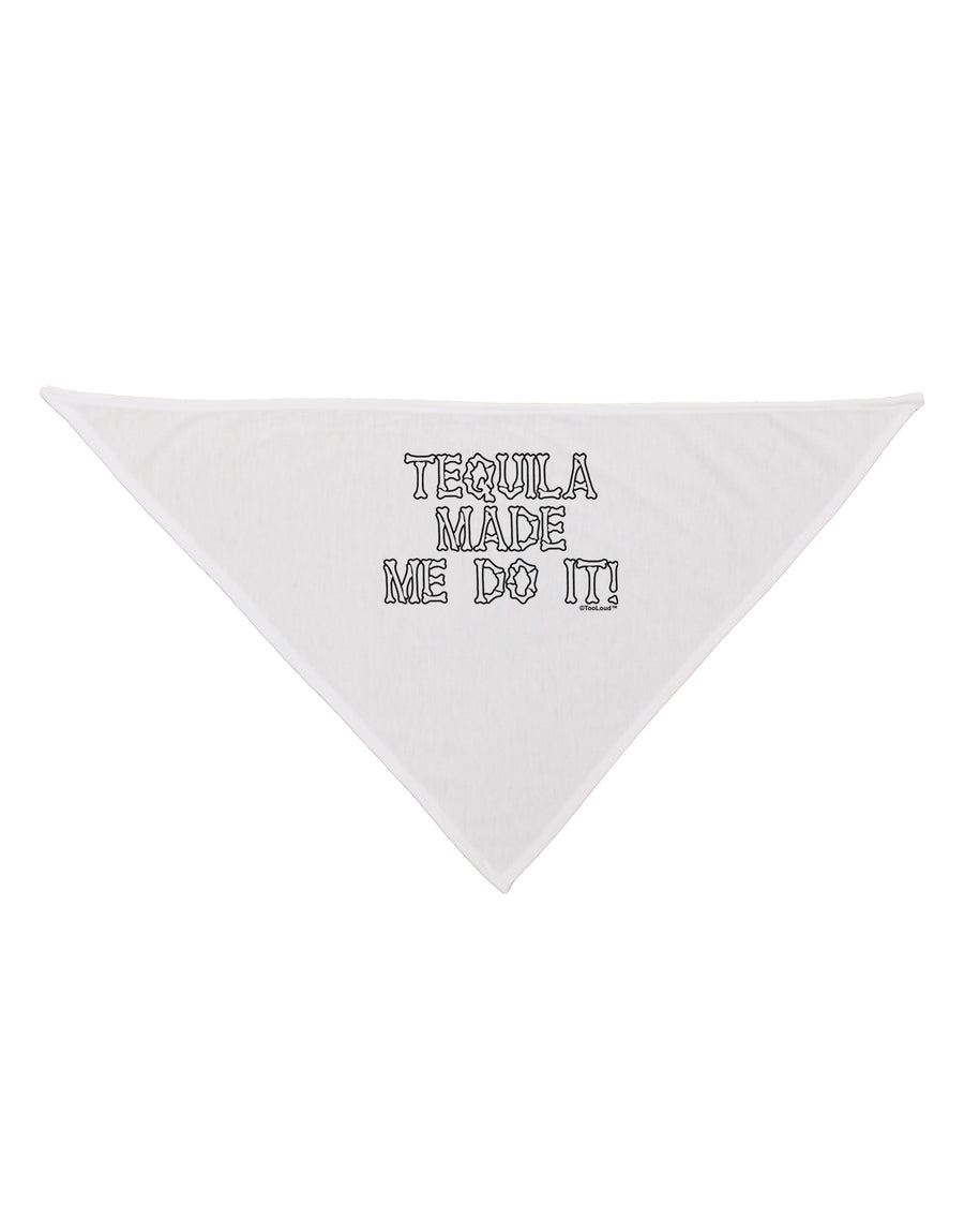 Tequila Made Me Do It - Bone Text Dog Bandana 26 by TooLoud-Dog Bandana-TooLoud-White-One-Size-Fits-Most-Davson Sales