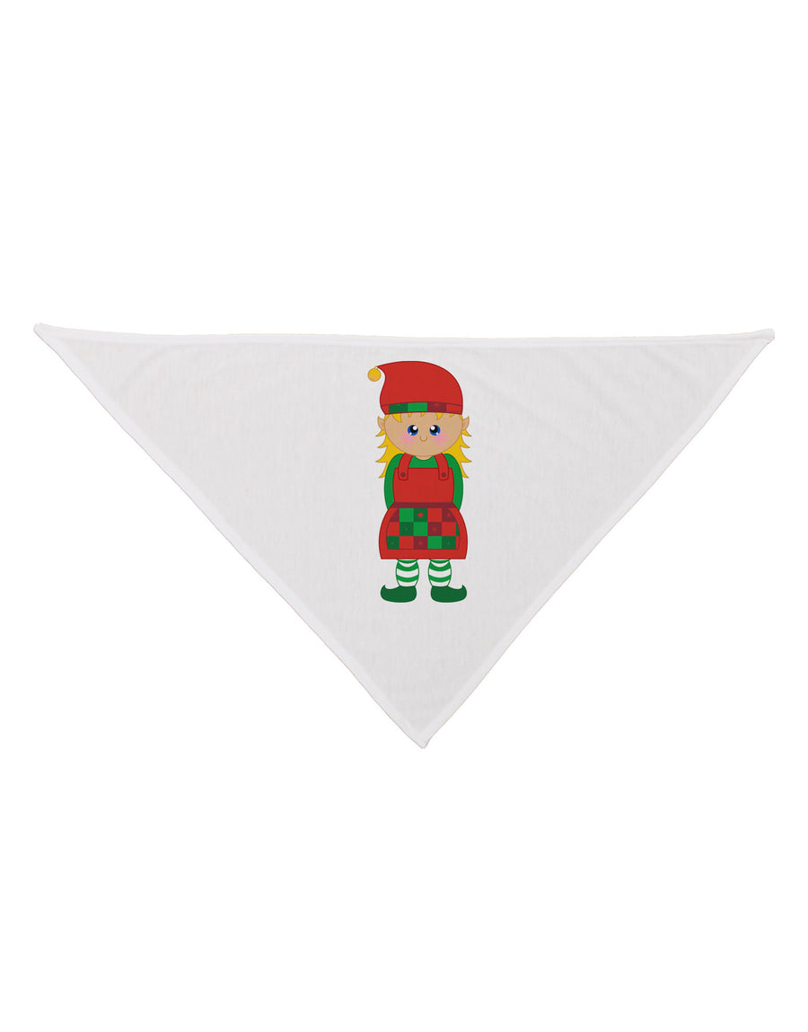 Cute Christmas Elf Girl Dog Bandana 26-Dog Bandana-TooLoud-White-One-Size-Fits-Most-Davson Sales