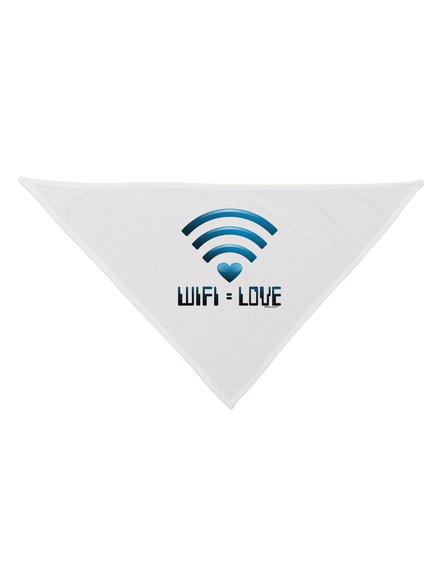 TooLoud Wifi Equals Love Dog Bandana 26-Dog Bandana-TooLoud-White-One-Size-Fits-Most-Davson Sales