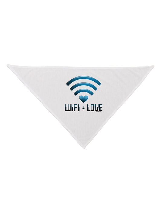 TooLoud Wifi Equals Love Dog Bandana 26-Dog Bandana-TooLoud-White-One-Size-Fits-Most-Davson Sales
