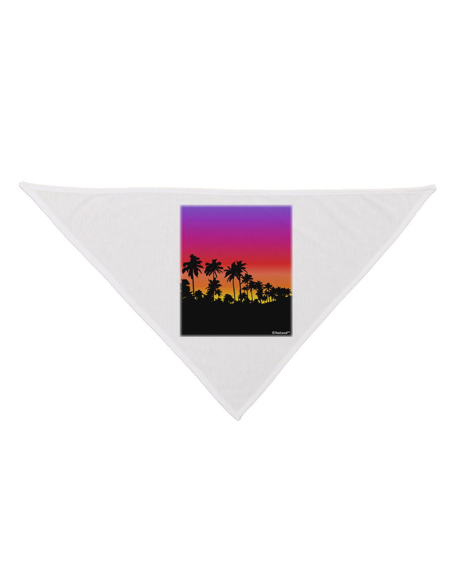 Palm Trees and Sunset Design Dog Bandana 26 by TooLoud-Dog Bandana-TooLoud-White-One-Size-Fits-Most-Davson Sales