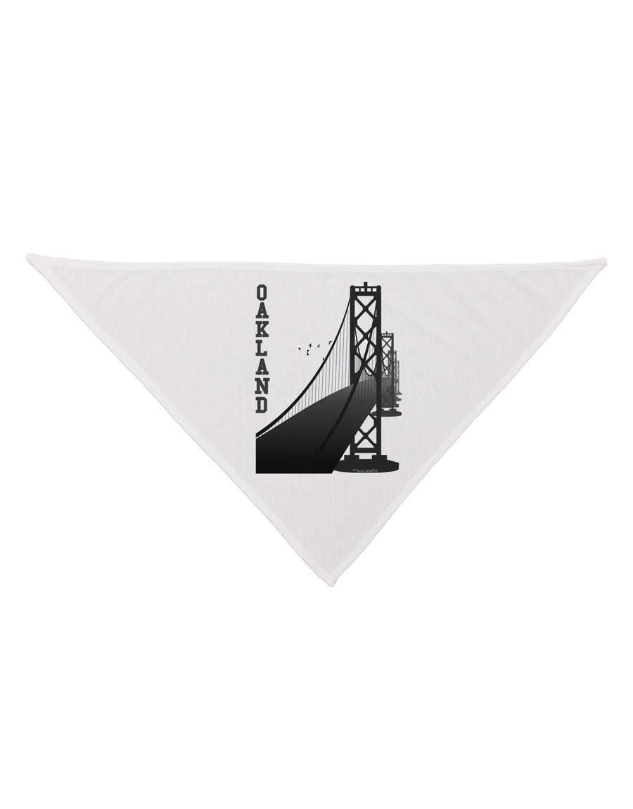 Oakland Text Bay Bridge Dog Bandana 26-Dog Bandana-TooLoud-White-One-Size-Fits-Most-Davson Sales