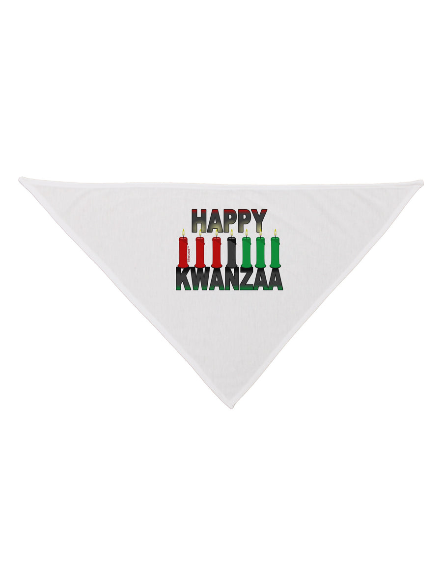 Happy Kwanzaa Candles Dog Bandana 26-Dog Bandana-TooLoud-White-One-Size-Fits-Most-Davson Sales