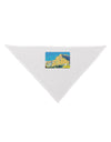 Colorado Snowy Mtns WaterColor Dog Bandana 26-Dog Bandana-TooLoud-White-One-Size-Fits-Most-Davson Sales