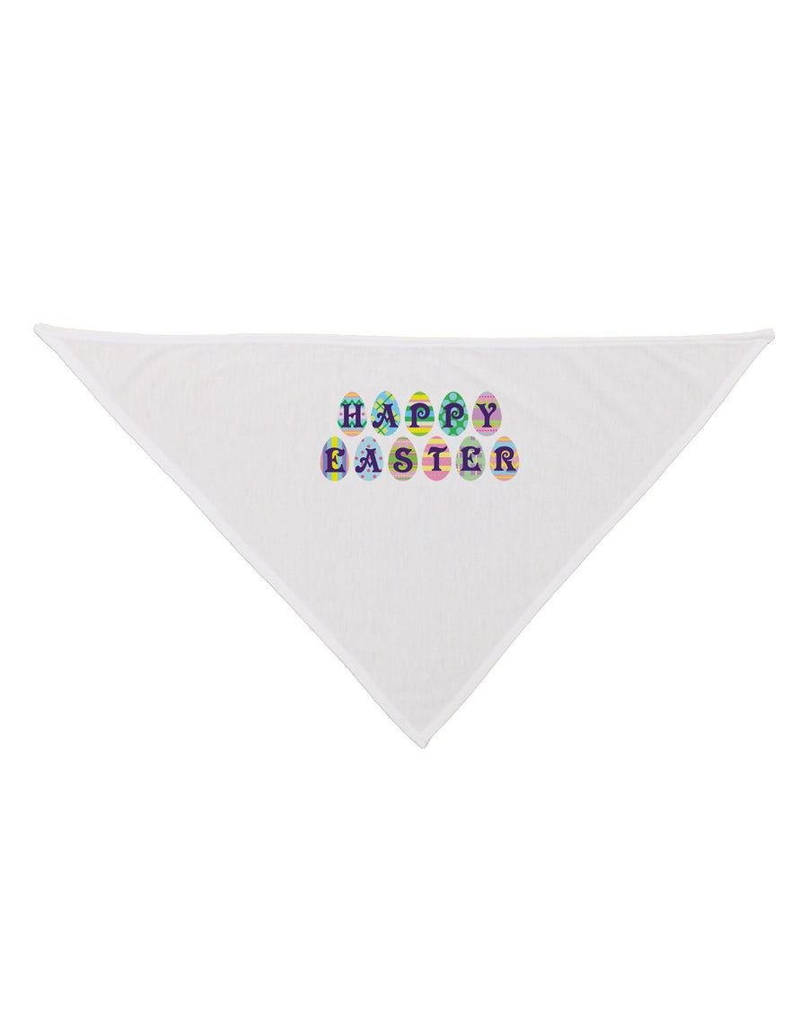 Easter Eggs Happy Easter Dog Bandana 26-Dog Bandana-TooLoud-White-One-Size-Fits-Most-Davson Sales