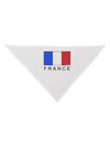 French Flag - France Text Dog Bandana 26 by TooLoud-Dog Bandana-TooLoud-White-One-Size-Fits-Most-Davson Sales