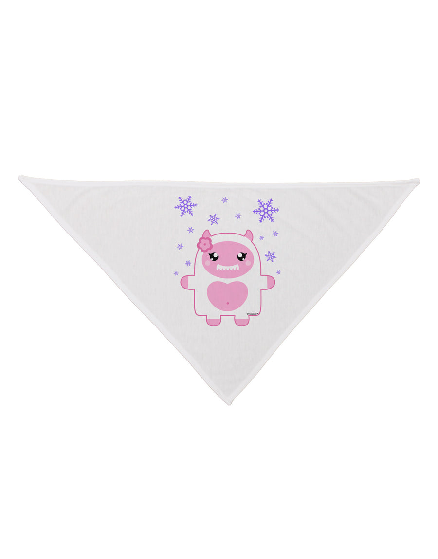 Cute Abominable Snowman Girl Yeti - Christmas Dog Bandana 26-Dog Bandana-TooLoud-White-One-Size-Fits-Most-Davson Sales