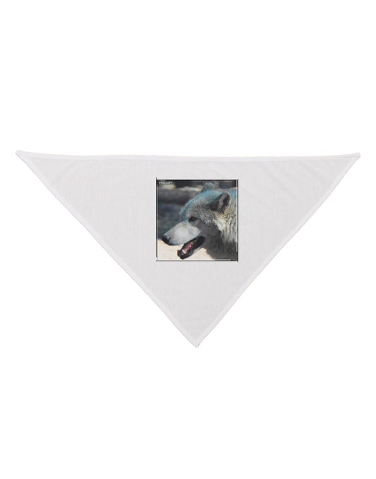 TooLoud White Wolf Face Dog Bandana 26-Dog Bandana-TooLoud-White-One-Size-Fits-Most-Davson Sales