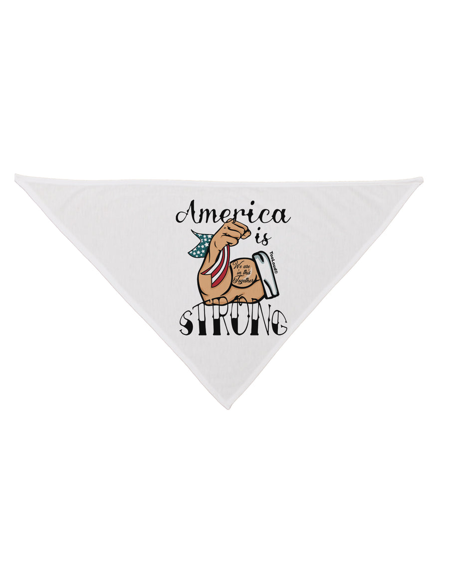 America is Strong We will Overcome This Dog Bandana 26 Inch-Dog Bandana-TooLoud-White-One-Size-Fits-Most-Davson Sales
