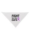 Fight for the Cure - Purple Ribbon Crohn’s Disease Dog Bandana 26-Dog Bandana-TooLoud-White-One-Size-Fits-Most-Davson Sales