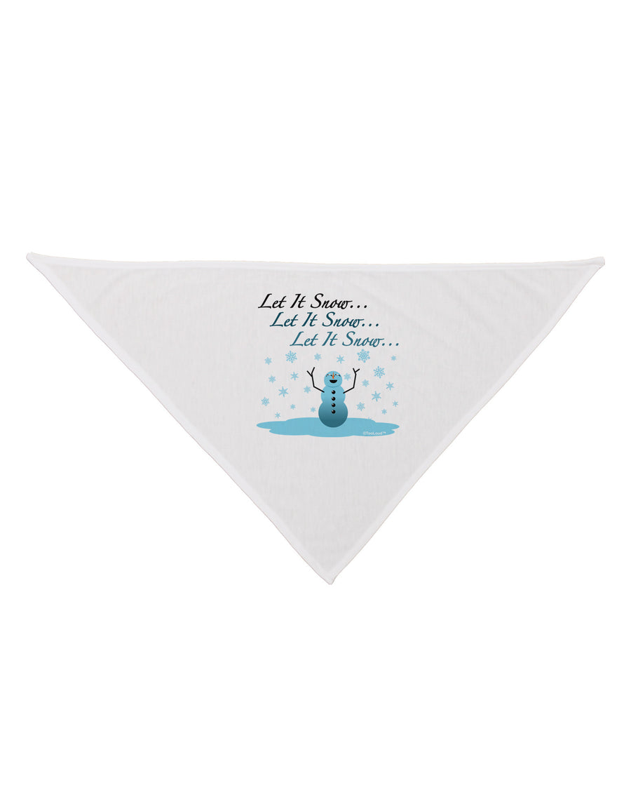 Let It Snow Happy Snowman Dog Bandana 26-Dog Bandana-TooLoud-White-One-Size-Fits-Most-Davson Sales