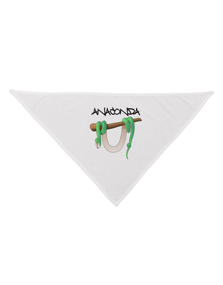 Anaconda Design Green Text Dog Bandana 26-Dog Bandana-TooLoud-White-One-Size-Fits-Most-Davson Sales