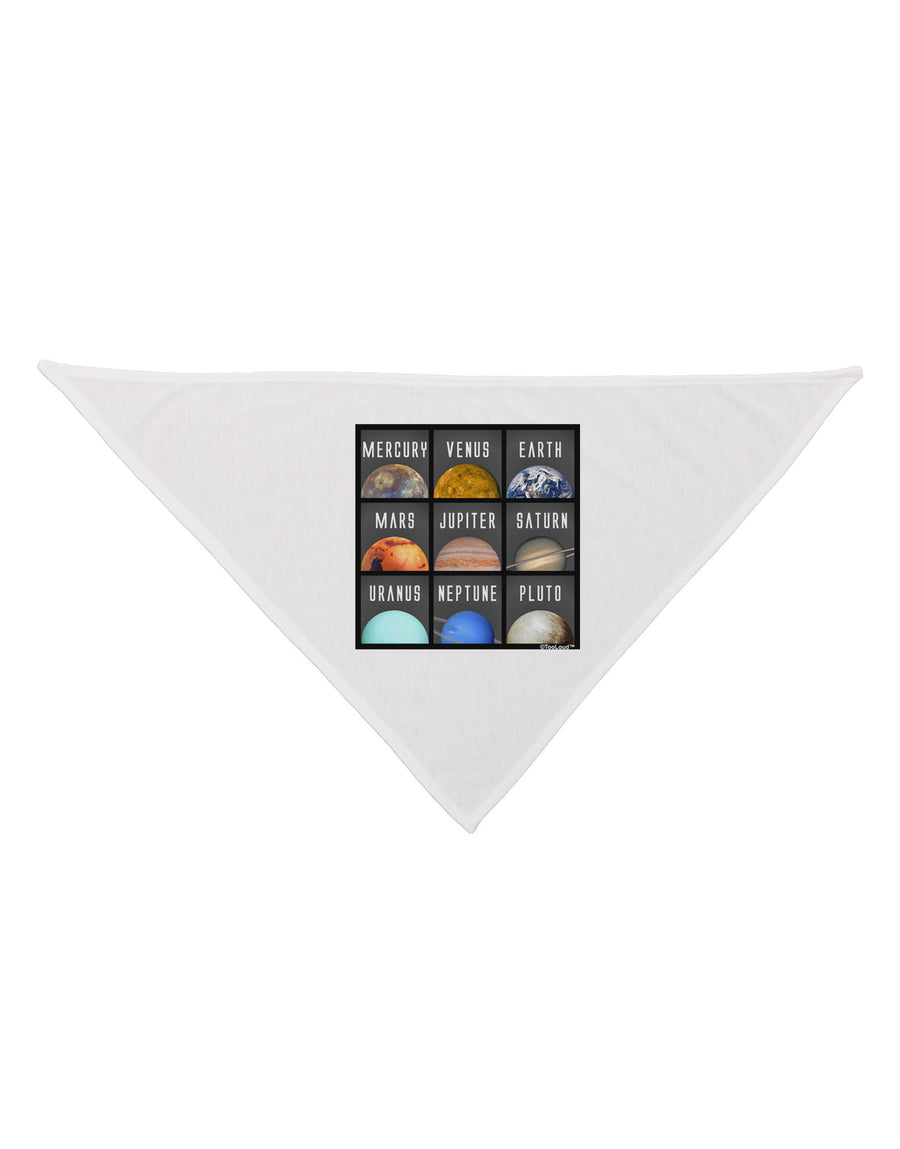 Solar System Squares Dog Bandana 26-Dog Bandana-TooLoud-White-One-Size-Fits-Most-Davson Sales