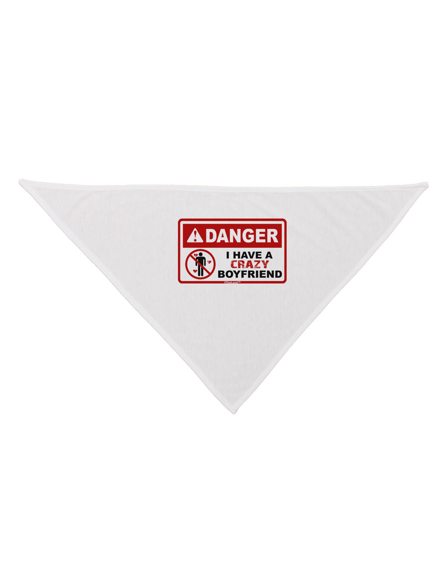 Danger - Crazy Boyfriend Dog Bandana 26-Dog Bandana-TooLoud-White-One-Size-Fits-Most-Davson Sales