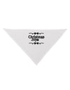 Christmas Joy BnW Dog Bandana 26-Dog Bandana-TooLoud-White-One-Size-Fits-Most-Davson Sales