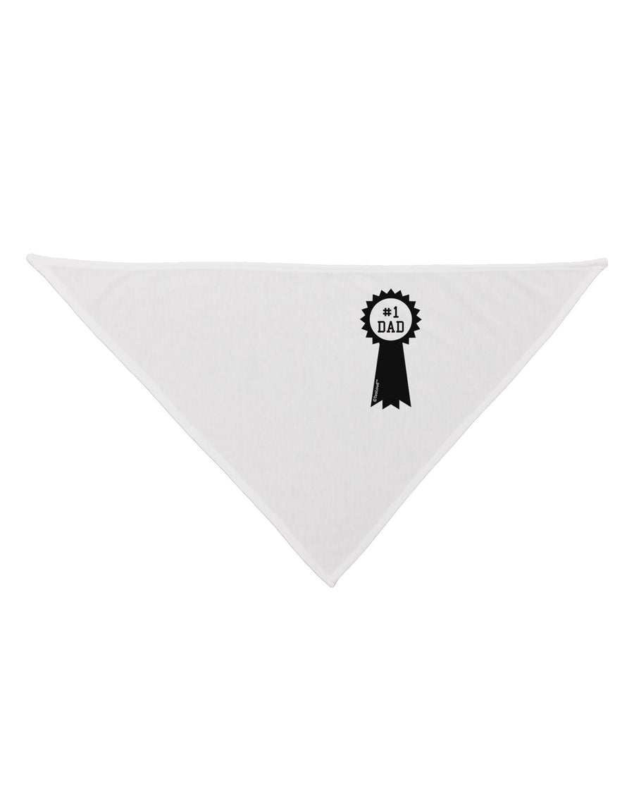 Number One Dad Award Ribbon Dog Bandana 26-Dog Bandana-TooLoud-White-One-Size-Fits-Most-Davson Sales