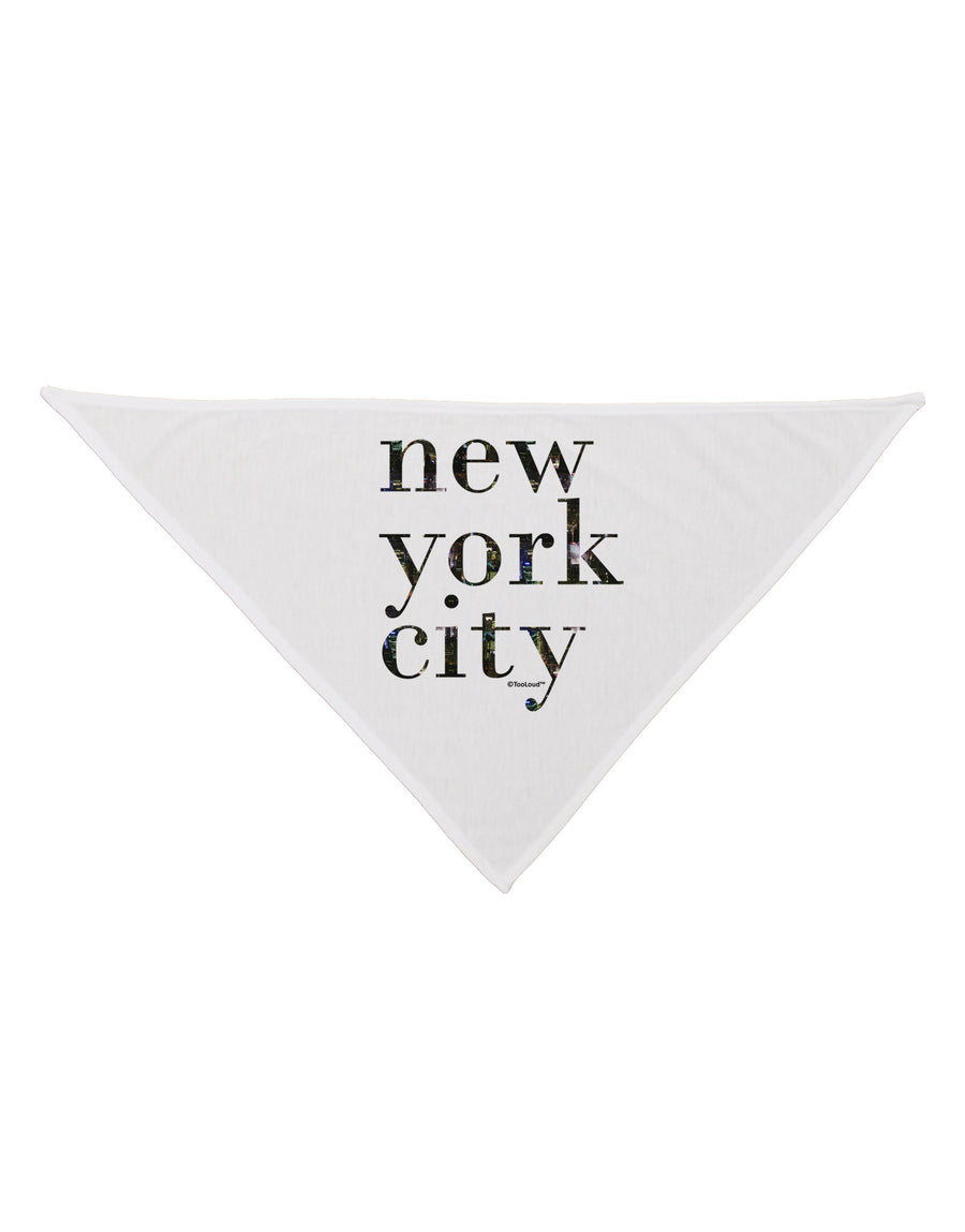 New York City - City Lights Dog Bandana 26 by TooLoud-Dog Bandana-TooLoud-White-One-Size-Fits-Most-Davson Sales