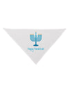 Happy Hanukkah Menorah Dog Bandana 26-Dog Bandana-TooLoud-White-One-Size-Fits-Most-Davson Sales