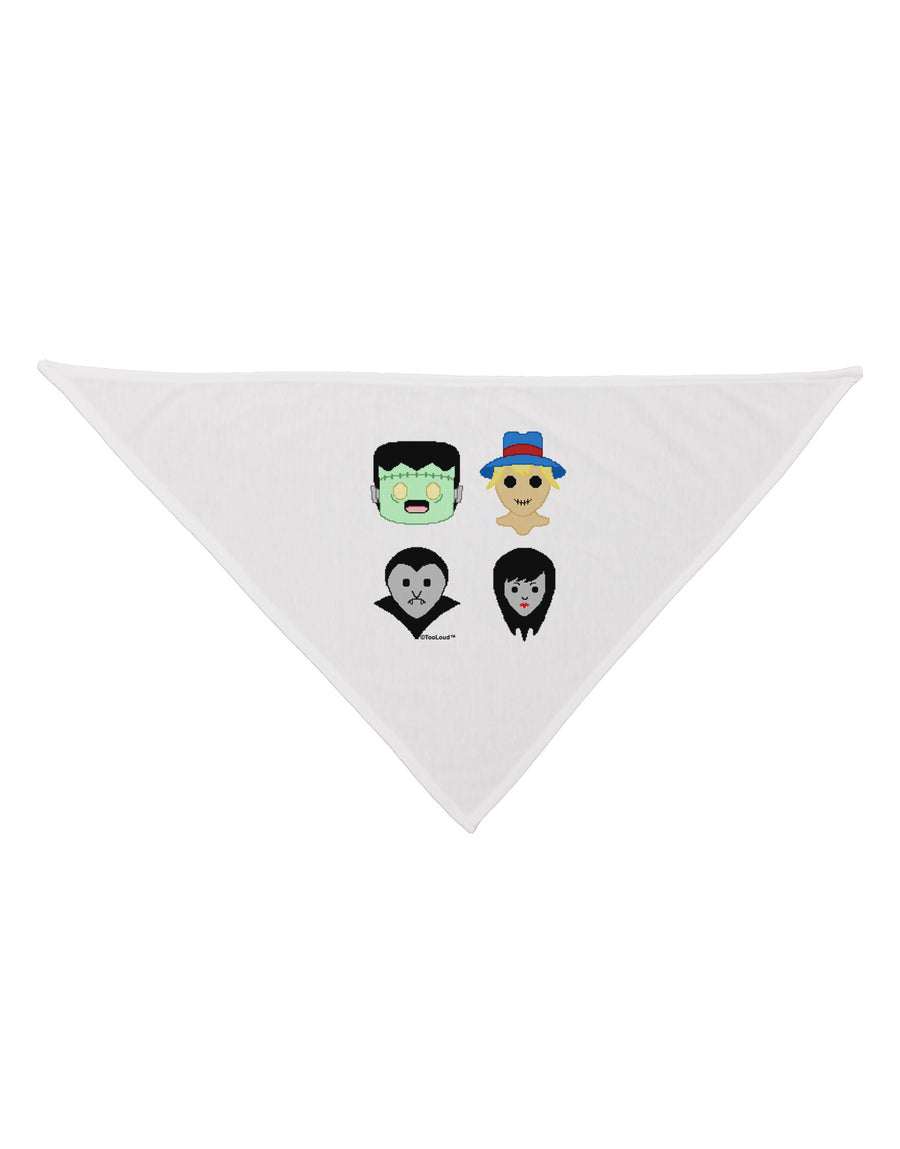 Cute Pixel Monsters Dog Bandana 26-Dog Bandana-TooLoud-White-One-Size-Fits-Most-Davson Sales