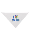 I Heart My Son - Autism Awareness Dog Bandana 26 by TooLoud-Dog Bandana-TooLoud-White-One-Size-Fits-Most-Davson Sales