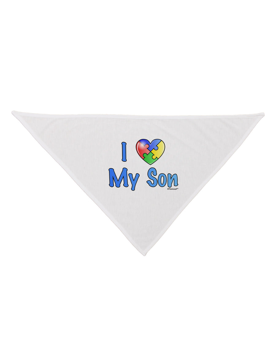 I Heart My Son - Autism Awareness Dog Bandana 26 by TooLoud-Dog Bandana-TooLoud-White-One-Size-Fits-Most-Davson Sales