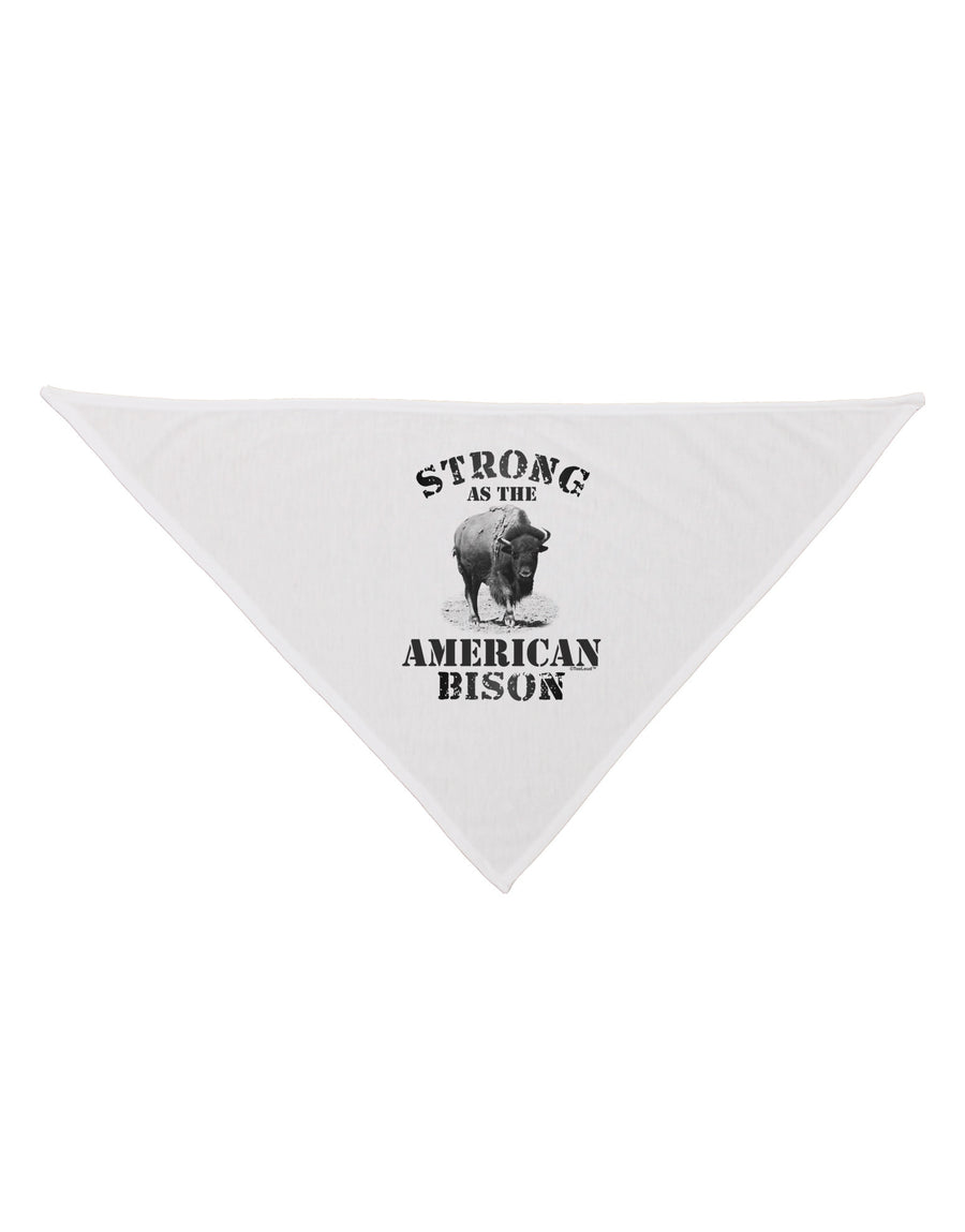 Strong Bison Text Dog Bandana 26-Dog Bandana-TooLoud-White-One-Size-Fits-Most-Davson Sales