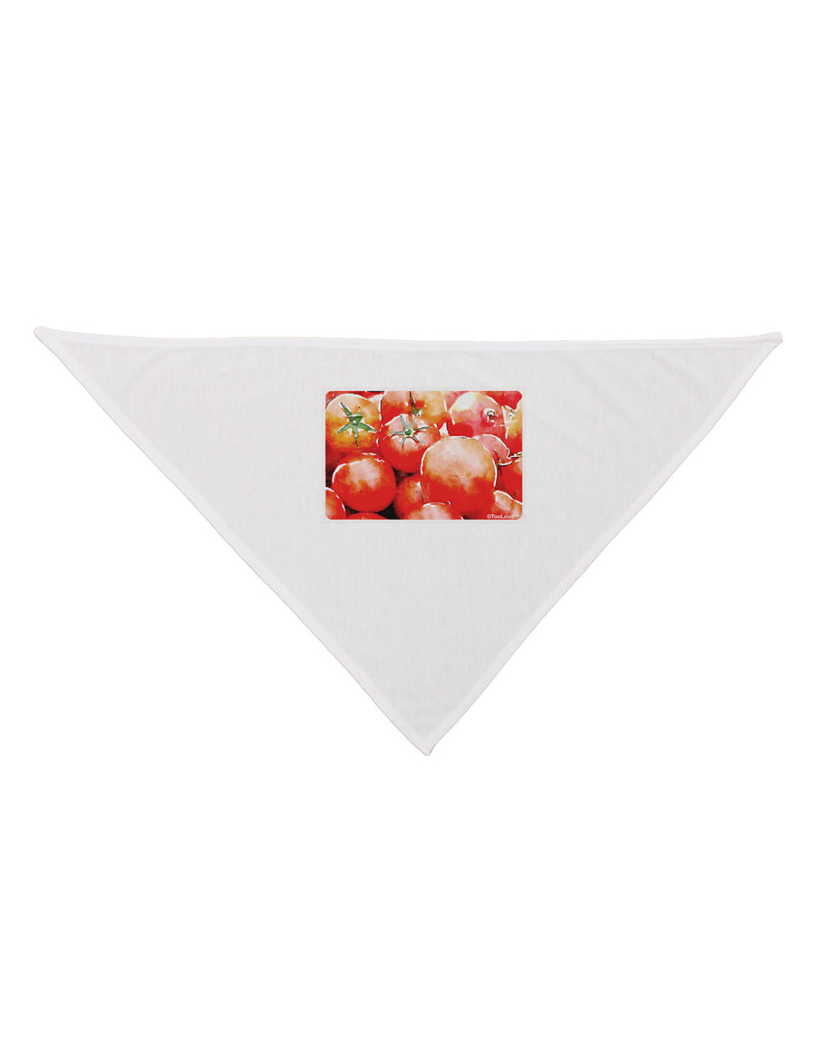 Watercolor Tomatoes Dog Bandana 26-Dog Bandana-TooLoud-White-One-Size-Fits-Most-Davson Sales