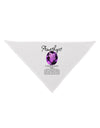 Birthstone Amethyst Dog Bandana 26-Dog Bandana-TooLoud-White-One-Size-Fits-Most-Davson Sales