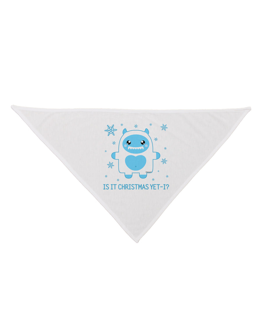 Is It Christmas Yet - Yeti Abominable Snowman Dog Bandana 26-Dog Bandana-TooLoud-White-One-Size-Fits-Most-Davson Sales