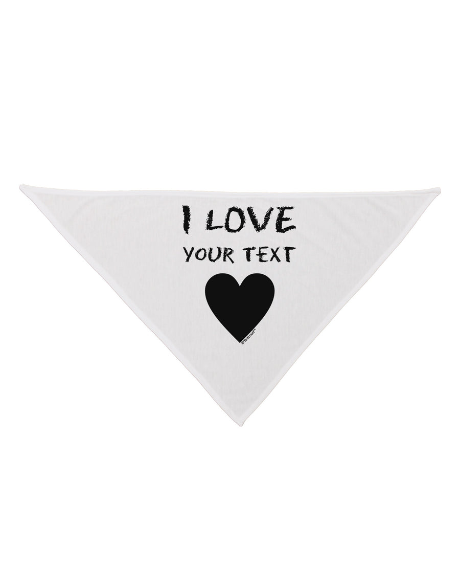 Personalized I Love Customized Dog Bandana 26-Dog Bandana-TooLoud-White-One-Size-Fits-Most-Davson Sales