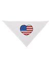 American Flag Heart Design Dog Bandana 26 by TooLoud-Dog Bandana-TooLoud-White-One-Size-Fits-Most-Davson Sales