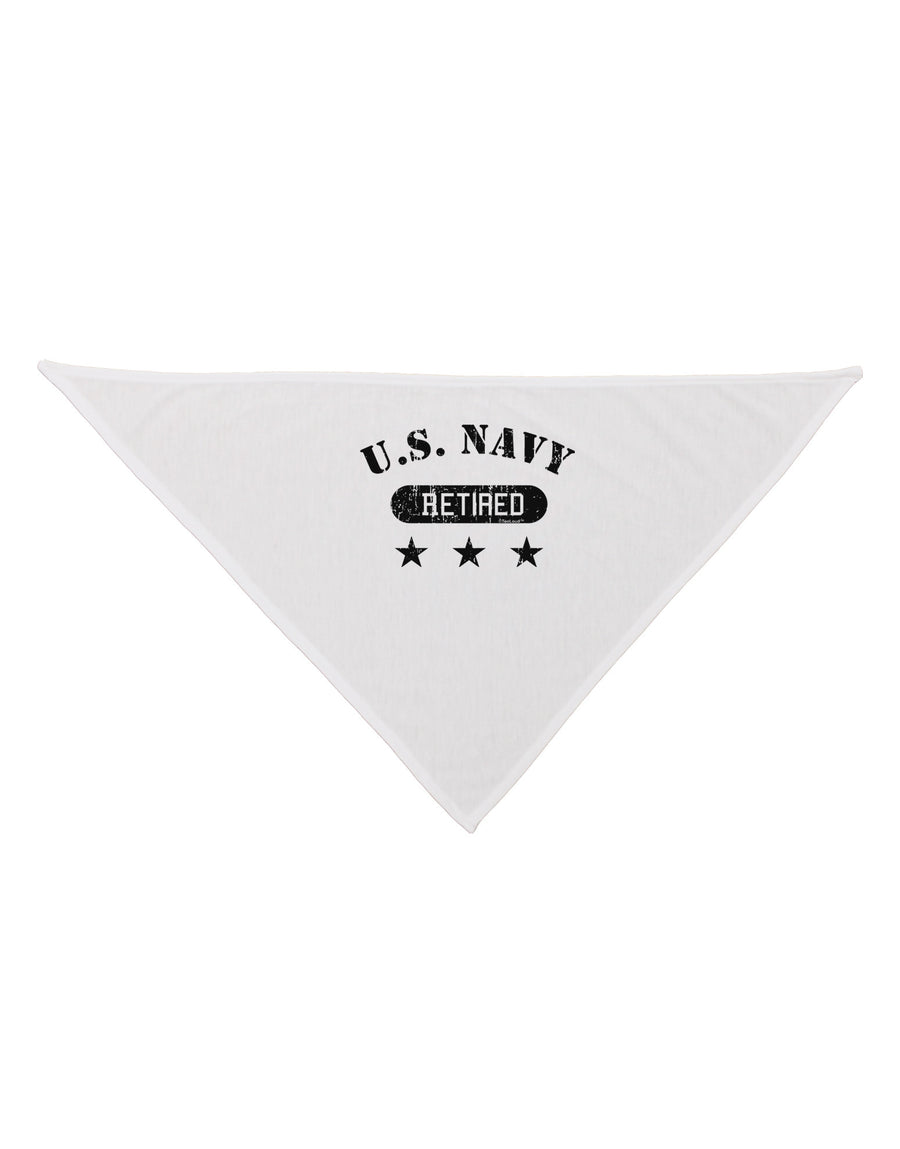 Retired Navy Dog Bandana 26-Dog Bandana-TooLoud-White-One-Size-Fits-Most-Davson Sales