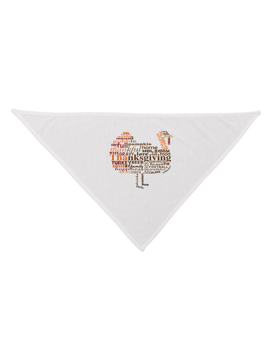 Turkey Typography Dog Bandana 26-Dog Bandana-TooLoud-White-One-Size-Fits-Most-Davson Sales